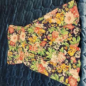 Strapless floral print dress, size M (juniors)